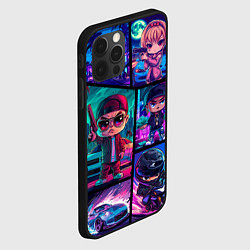 Чехол для iPhone 12 Pro Max GTA chibi style, цвет: 3D-черный — фото 2