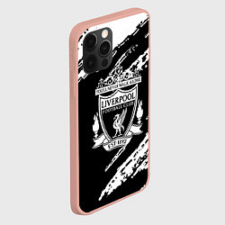 Чехол для iPhone 12 Pro Max Liverpool белые краски текстура, цвет: 3D-светло-розовый — фото 2