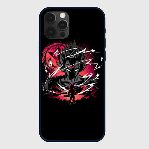 Чехол iPhone 12 Pro Max Dragon Ball - Vegeta / 3D-Черный – фото 1