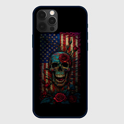 Чехол iPhone 12 Pro Max Skull - USA