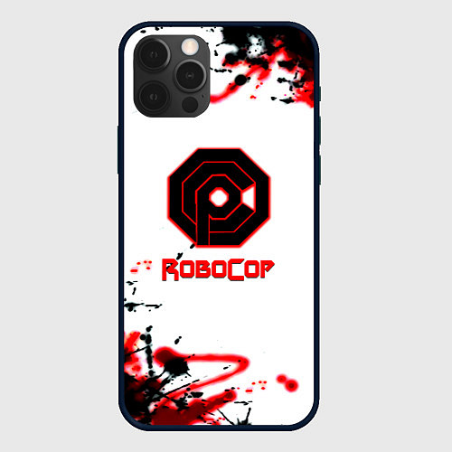 Чехол iPhone 12 Pro Max Robocop краски / 3D-Черный – фото 1