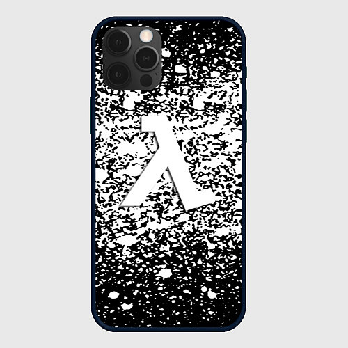 Чехол iPhone 12 Pro Max Half life splash white / 3D-Черный – фото 1