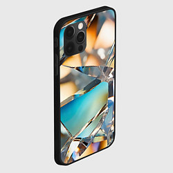 Чехол для iPhone 12 Pro Max Грани стеклянного камня, цвет: 3D-черный — фото 2