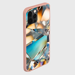 Чехол для iPhone 12 Pro Max Грани стеклянного камня, цвет: 3D-светло-розовый — фото 2