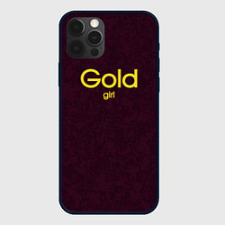 Чехол для iPhone 12 Pro Max Gold girl, цвет: 3D-черный