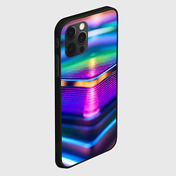 Чехол для iPhone 12 Pro Max Неоновые линии платформы, цвет: 3D-черный — фото 2