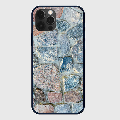 Чехол iPhone 12 Pro Max Каменный фон / 3D-Черный – фото 1