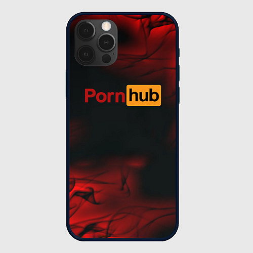 Чехол iPhone 12 Pro Max Porn hub fire / 3D-Черный – фото 1