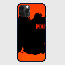 Чехол iPhone 12 Pro Max PUBG orange splash