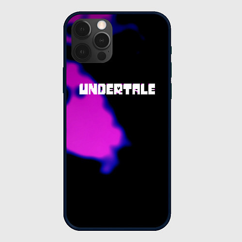 Чехол iPhone 12 Pro Max Undertale neon splash / 3D-Черный – фото 1