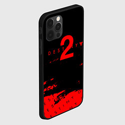 Чехол для iPhone 12 Pro Max Destiny 2 краски надписи, цвет: 3D-черный — фото 2