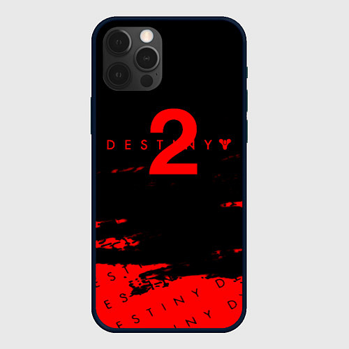 Чехол iPhone 12 Pro Max Destiny 2 краски надписи / 3D-Черный – фото 1