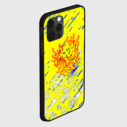 Чехол для iPhone 12 Pro Max Cyberpunk logo winter, цвет: 3D-черный — фото 2