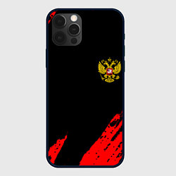 Чехол iPhone 12 Pro Max Россия герб краски красные