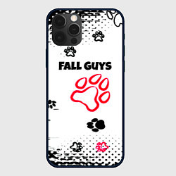Чехол для iPhone 12 Pro Max Fall Guys kids game pattern, цвет: 3D-черный