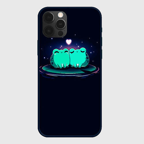 Чехол iPhone 12 Pro Max Любовь жабок / 3D-Черный – фото 1