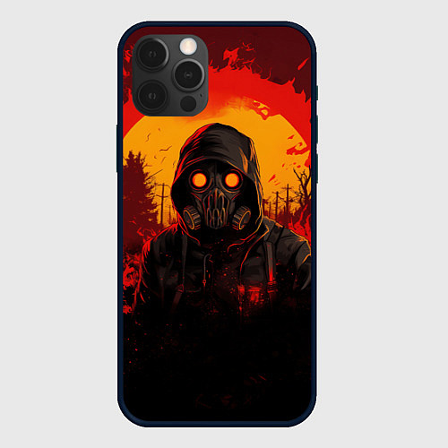 Чехол iPhone 12 Pro Max Stalker 2 fire ghost / 3D-Черный – фото 1