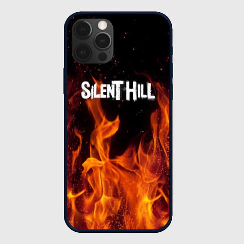 Чехол iPhone 12 Pro Max Silent hill огонь / 3D-Черный – фото 1