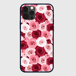 Чехол iPhone 12 Pro Max Красные и розовые розы