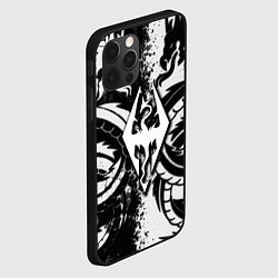 Чехол для iPhone 12 Pro Max Драконы скайрим, цвет: 3D-черный — фото 2