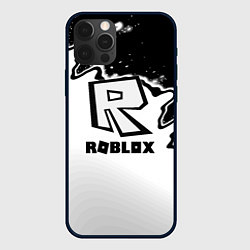 Чехол для iPhone 12 Pro Max Roblox краски белые, цвет: 3D-черный