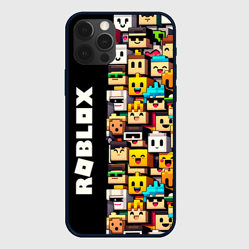 Чехол iPhone 12 Pro Max Roblox - game / 3D-Черный – фото 1