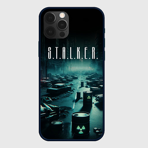 Чехол iPhone 12 Pro Max S T A L K E R - City / 3D-Черный – фото 1