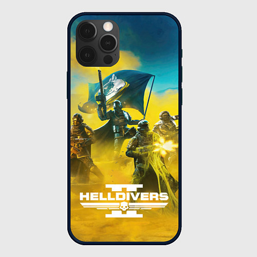 Чехол iPhone 12 Pro Max Helldivers 2: Battle / 3D-Черный – фото 1