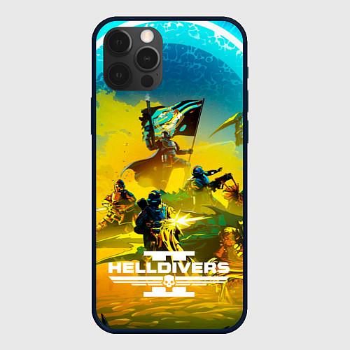 Чехол iPhone 12 Pro Max Helldivers 2: Battle / 3D-Черный – фото 1