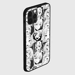 Чехол для iPhone 12 Pro Max Ahegao узор, цвет: 3D-черный — фото 2