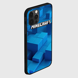 Чехол для iPhone 12 Pro Max Minecraft синие плиты, цвет: 3D-черный — фото 2