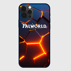 Чехол для iPhone 12 Pro Max Palworld logo разлом плит, цвет: 3D-черный