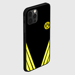 Чехол для iPhone 12 Pro Max Borussia geometry yellow, цвет: 3D-черный — фото 2