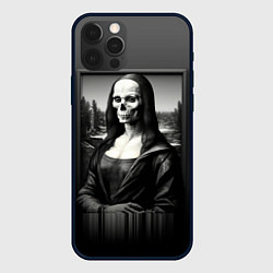 Чехол iPhone 12 Pro Max Мона Лиза Black skull