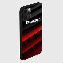 Чехол для iPhone 12 Pro Max Palworld logo black red abstract, цвет: 3D-черный — фото 2