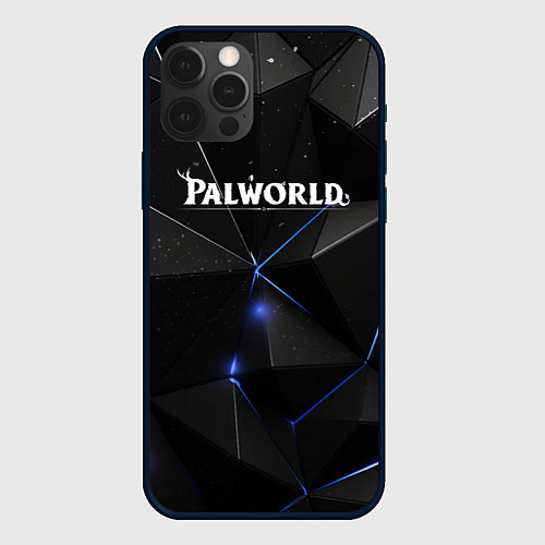 Чехол iPhone 12 Pro Max Palworld лого на черном стильном фоне / 3D-Черный – фото 1