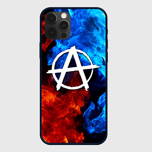 Чехол iPhone 12 Pro Max Анархия битва огней / 3D-Черный – фото 1