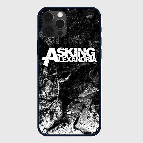 Чехол iPhone 12 Pro Max Asking Alexandria black graphite / 3D-Черный – фото 1