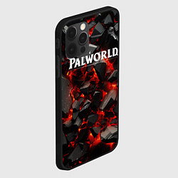 Чехол для iPhone 12 Pro Max Palworld логотип взрыв объемных камней, цвет: 3D-черный — фото 2