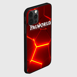 Чехол для iPhone 12 Pro Max Palworld логотип разлом красных плит, цвет: 3D-черный — фото 2