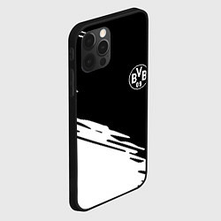 Чехол для iPhone 12 Pro Max Borussia текстура краски, цвет: 3D-черный — фото 2