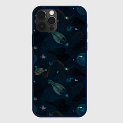 Чехол для iPhone 12 Pro Max Глубокий океан, цвет: 3D-черный