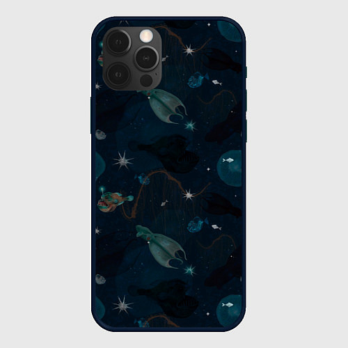 Чехол iPhone 12 Pro Max Глубокий океан / 3D-Черный – фото 1