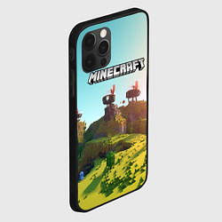 Чехол для iPhone 12 Pro Max Minecraft logo солнечная карта, цвет: 3D-черный — фото 2