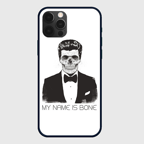 Чехол iPhone 12 Pro Max My name is Bone / 3D-Черный – фото 1
