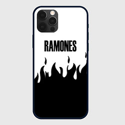 Чехол для iPhone 12 Pro Max Ramones fire black rock, цвет: 3D-черный