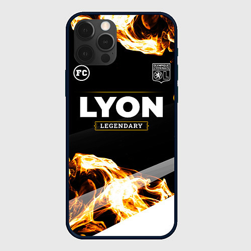 Чехол iPhone 12 Pro Max Lyon legendary sport fire / 3D-Черный – фото 1