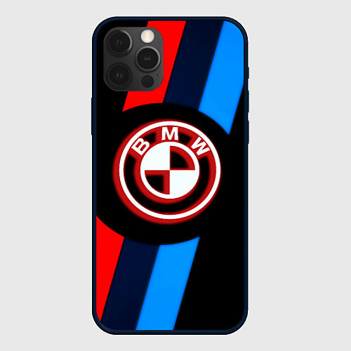 Чехол iPhone 12 Pro Max BMW sport geometry line / 3D-Черный – фото 1