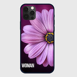 Чехол iPhone 12 Pro Max Фиолетовый цветок - WOMAN