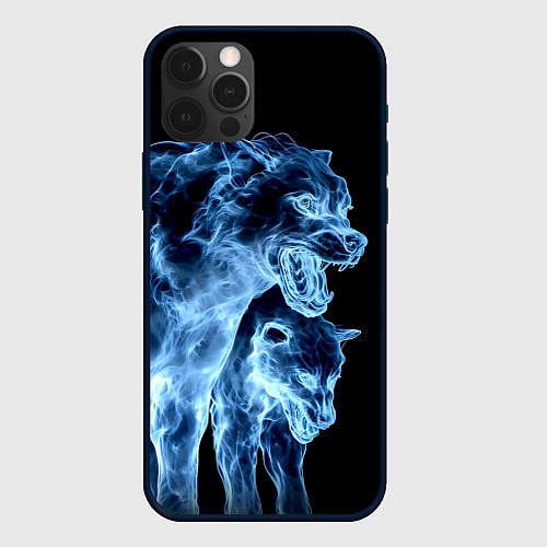 Чехол iPhone 12 Pro Max Волки призраки / 3D-Черный – фото 1